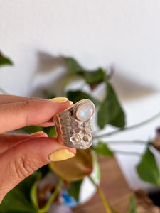 Anillo Piedra Luna Adaptable