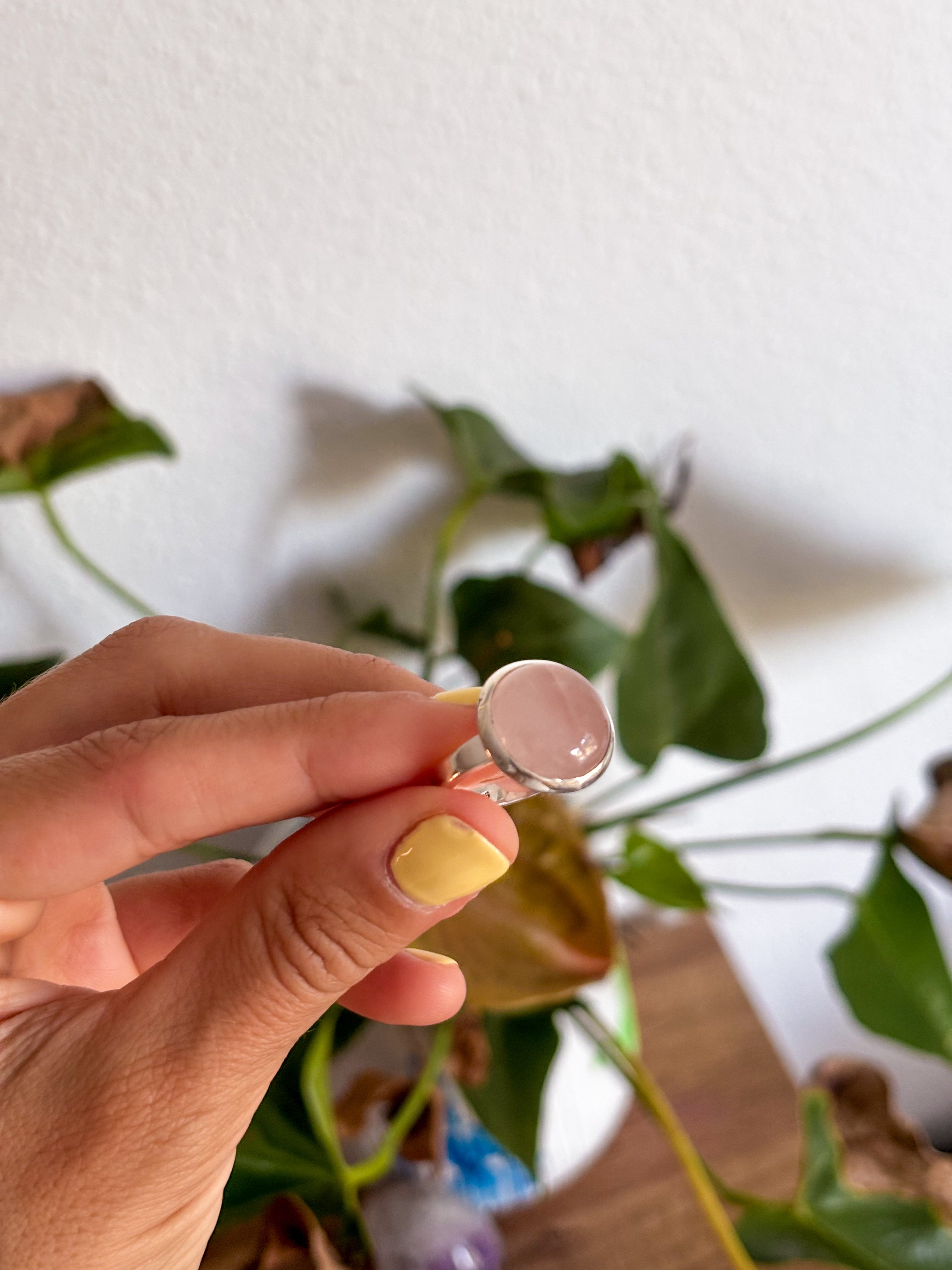 Anillo Cuarzo Rosa Talla 14