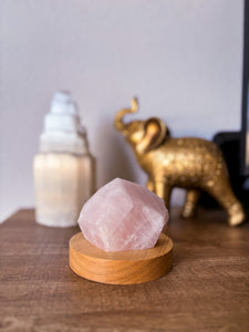 Lámpara Semipulida Cuarzo Rosa