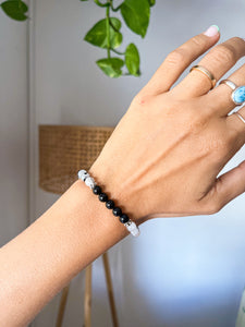 Pulsera cuarzo y turmalina