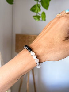 Pulsera cuarzo y turmalina