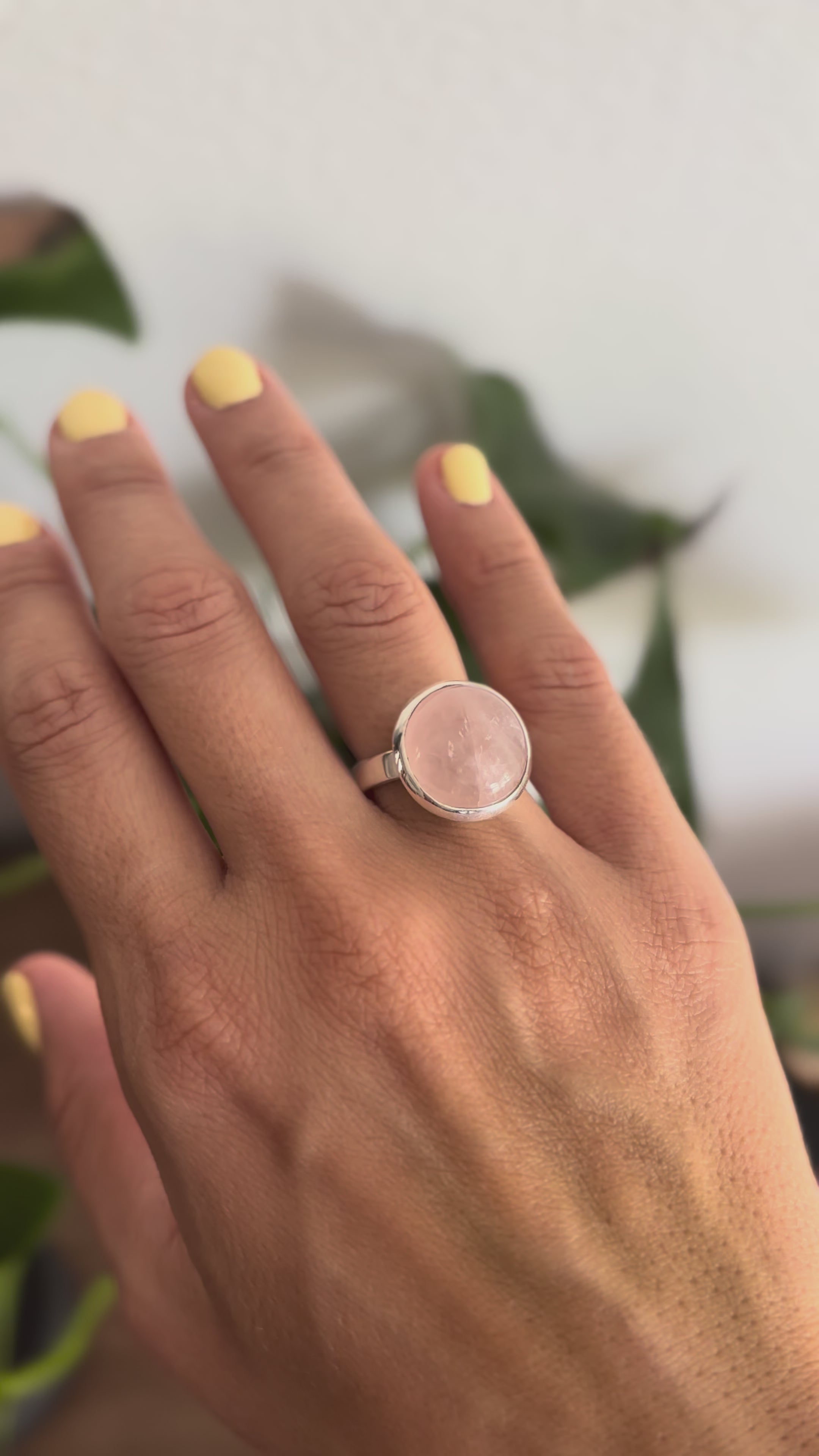 Anillo Cuarzo Rosa Talla 14