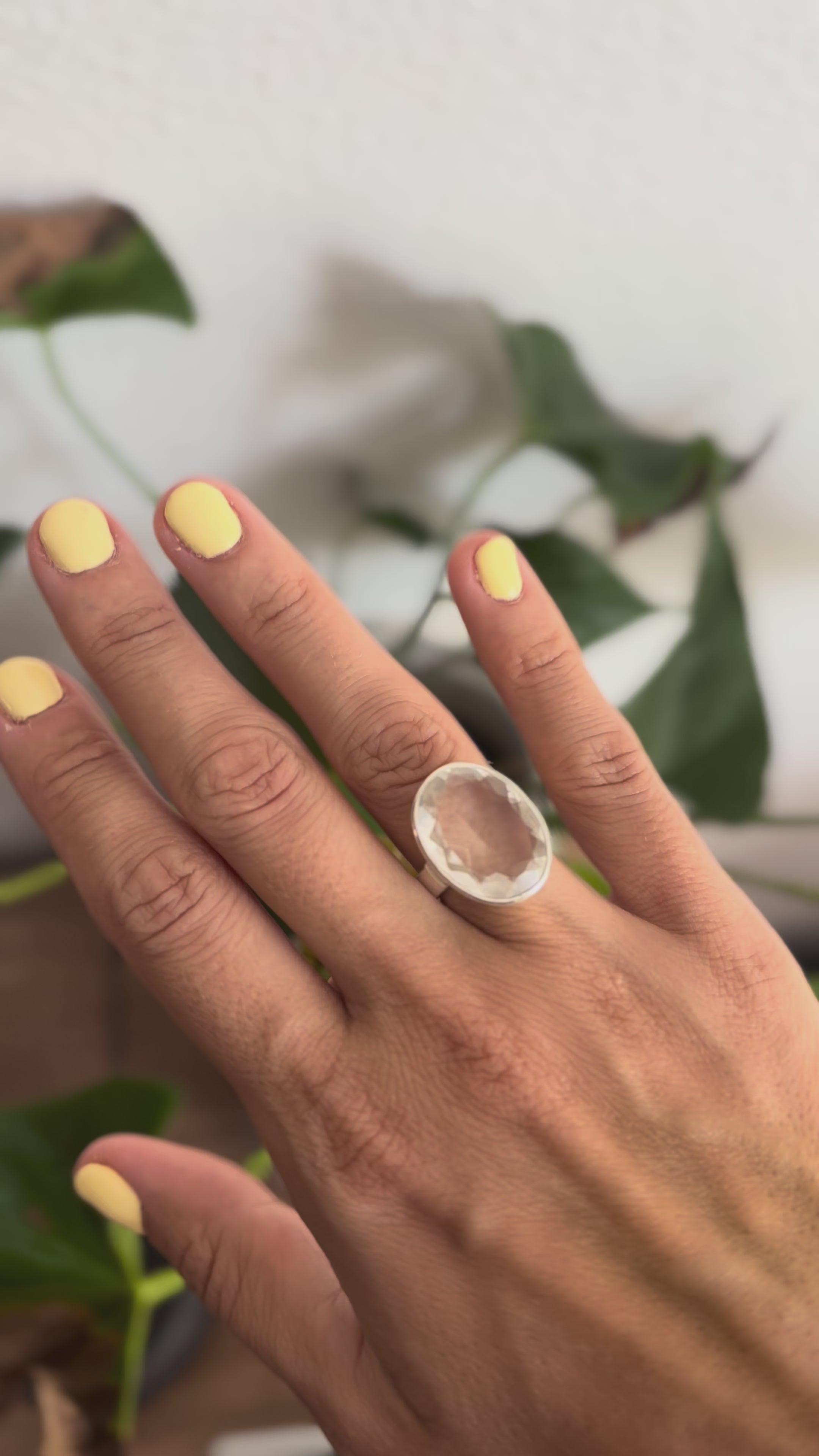 Anillo Cuarzo Cristal Adaptable
