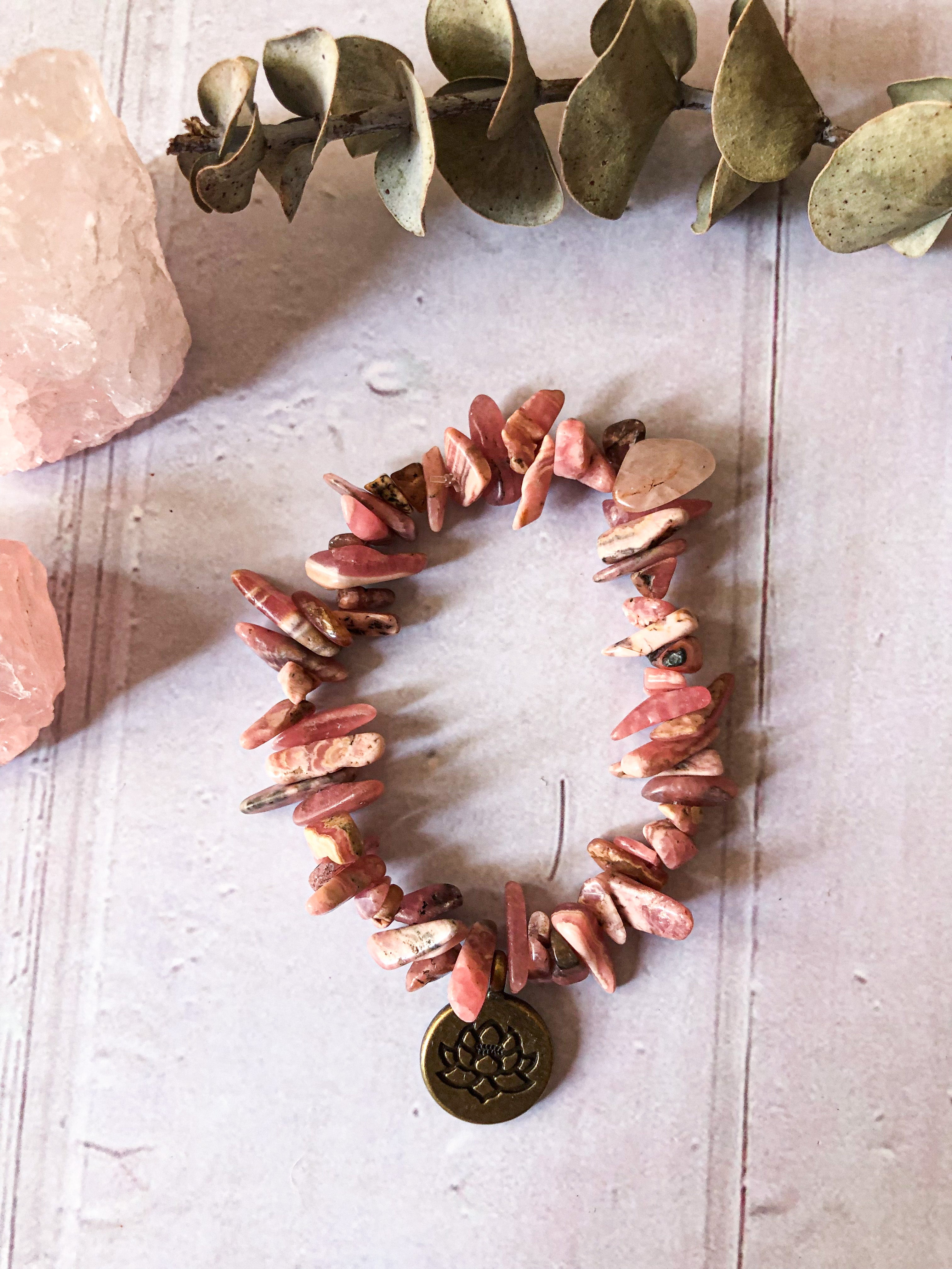 Pulsera chip Rodocrosita