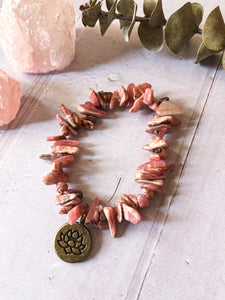 Pulsera chip Rodocrosita