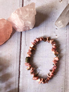 Pulsera chip Rodocrosita