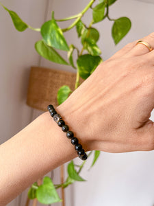 Pulsera Obsidiana Dorada