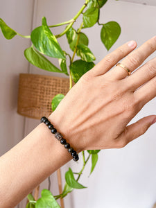 Pulsera Obsidiana Dorada